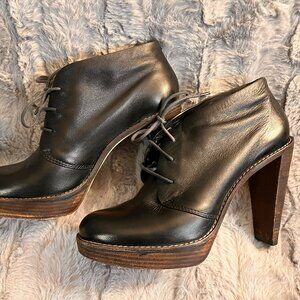 Cole Haan Stephanie Air Lace Up Stacked Heel Booties 8.5